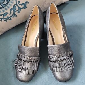 Nine West Metallic Fringe Loafers